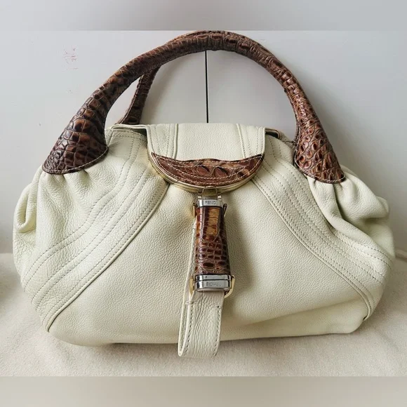 Fendi Bags Authentic Fendi Small Spy Bag Zucca Lamb Calf Poshmark